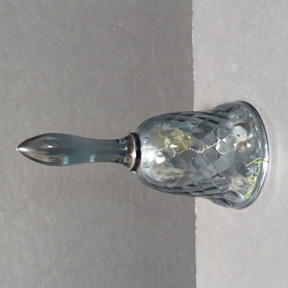 T. Stevens Vintage Blue Floral Mother Crystal Bell - Picture 4 of 8